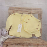 Conjunto de malha amarelo