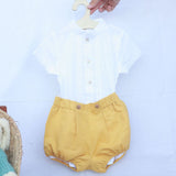 Conjunto amarelo linho