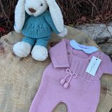 Conjunto jardineiras rosa