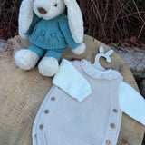 Conjunto fofo bege com gola